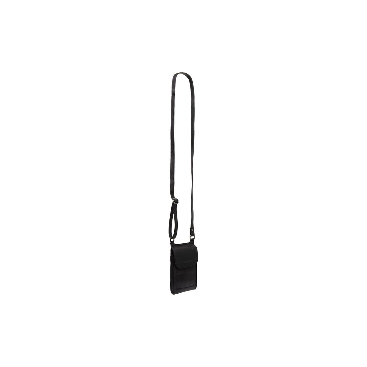 Styled Fit Perspective of Nebra Full-Grain Leather Phone Bag för Dam on Model - Natural Daylight Drape