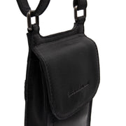 Nebra Full-Grain Leather Phone Bag för Dam - Lateral Side Profile View Showing Sleeve Cut &amp; Athletic Taper Fit