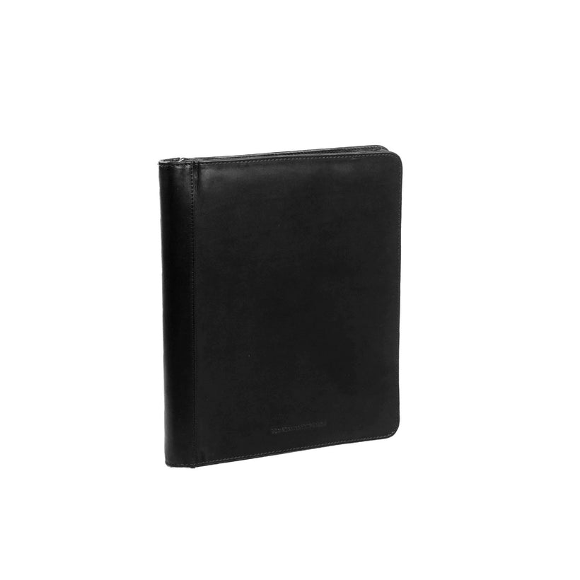 Leather Portfolio Barnet in Classic 100% Full-Grain Leather - Front Profile View & Tailored Silhouette | Buy Online