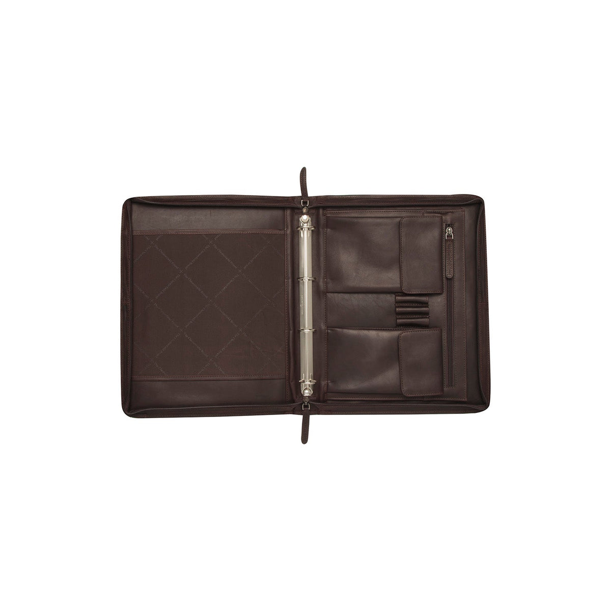 Styled Fit Perspective of Leather Portfolio Moreton för Dam on Model - Natural Daylight Drape