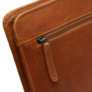 Cognac Leather Portfolio Moreton för Dam, detail view 4