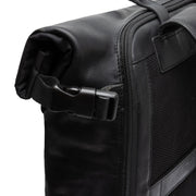 Solid Antique Brass Hardware &amp; Heavy-Duty Dual Zipper Detail on Bornholm Full-Grain Leather Roll-top Backpack för Dam