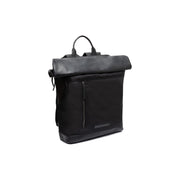 Bornholm Full-Grain Leather Roll-top Backpack för Dam in Classic 100% Full-Grain Leather - Full Exterior Front Profile View | Buy Online