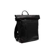Liverpool Full-Grain Leather Roll-top Backpack för Dam in Classic 100% Full-Grain Leather - Full Exterior Front Profile View | Buy Online