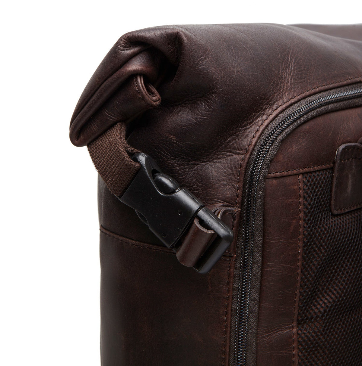 Liverpool Full-Grain Leather Roll-top Backpack för Dam – alternate product view 3