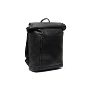 Mazara Full-Grain Leather Roll-top Backpack för Dam in Classic 100% Full-Grain Leather - Full Exterior Front Profile View | Buy Online