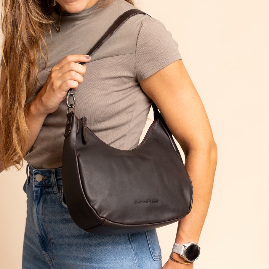 Alexandria Full-Grain Leather Shoulder Bag för Dam – alternate product view 2