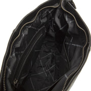 Solid Antique Brass Hardware &amp; Heavy-Duty Dual Zipper Detail on Amelia Full-Grain Leather Shoulder Bag för Dam