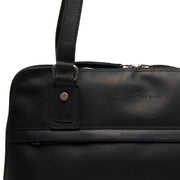 
Classic 100% Full-Grain leather Bag - Bakifrån med förstärkta läderremmar och sömmar
