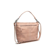 Bolivia Full-Grain Leather Shoulder Bag för Dam in Classic 100% Full-Grain Leather - Full Exterior Front Profile View | Buy Online