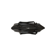 Branson Full-Grain Leather Shoulder Bag för Dam - Structured Side Profile Showing Gusset Depth &amp; Expansion Capacity