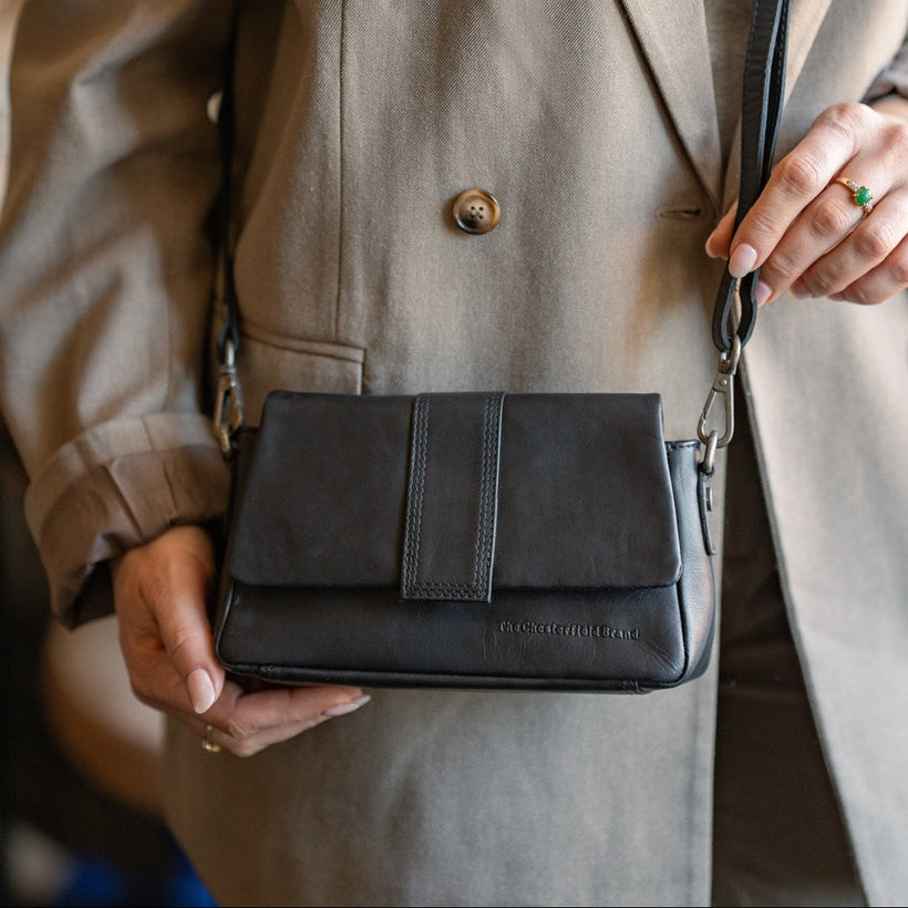 Clifden Full-Grain Leather Shoulder Bag för Dam