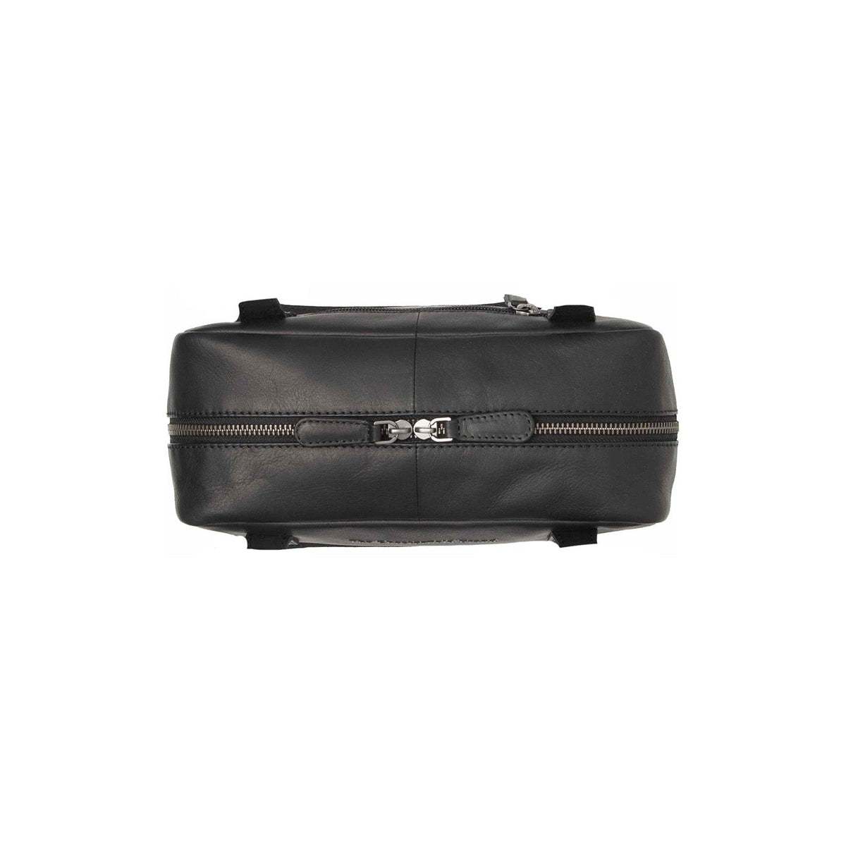 Solid Antique Brass Hardware &amp; Heavy-Duty Dual Zipper Detail on Fenno Full-Grain Leather Shoulder Bag för Dam