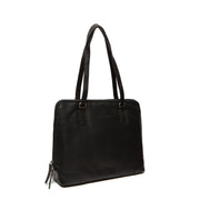 
Flint Axelväska i läder i klassiskt 100% fullnarvsläder - Full Exterior Framifrån med skräddarsydd silhuett | Handla online