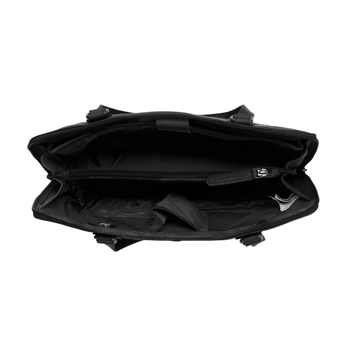 
Classic 100% Full-Grain leather Bag - Bakifrån med förstärkta läderremmar och sömmar