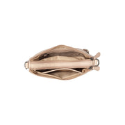 Solid Antique Brass Hardware &amp; Heavy-Duty Dual Zipper Detail on Irving Full-Grain Leather Shoulder Bag för Dam