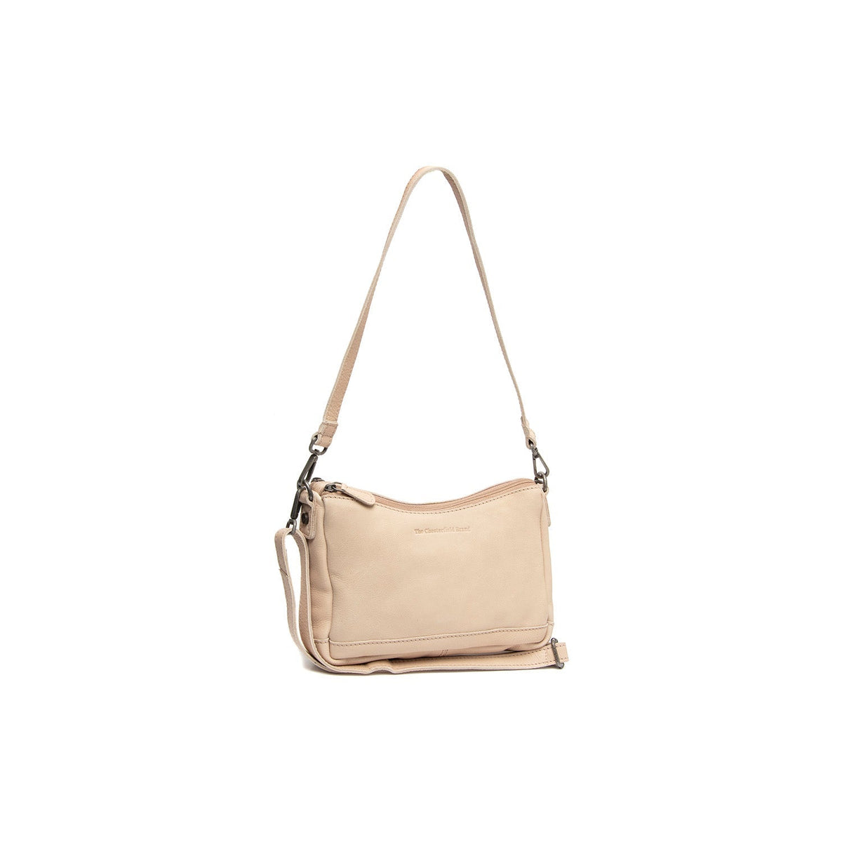 Irving Full-Grain Leather Shoulder Bag för Dam in Classic 100% Full-Grain Leather - Full Exterior Front Profile View | Buy Online