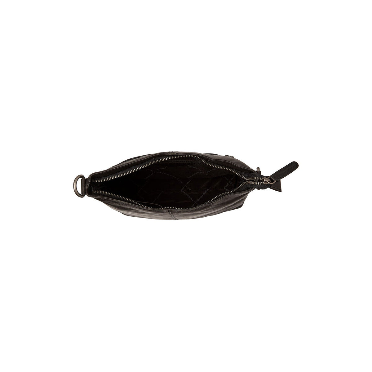 Jen Full-Grain Leather Shoulder Bag för Dam - Structured Side Profile Showing Gusset Depth &amp; Expansion Capacity
