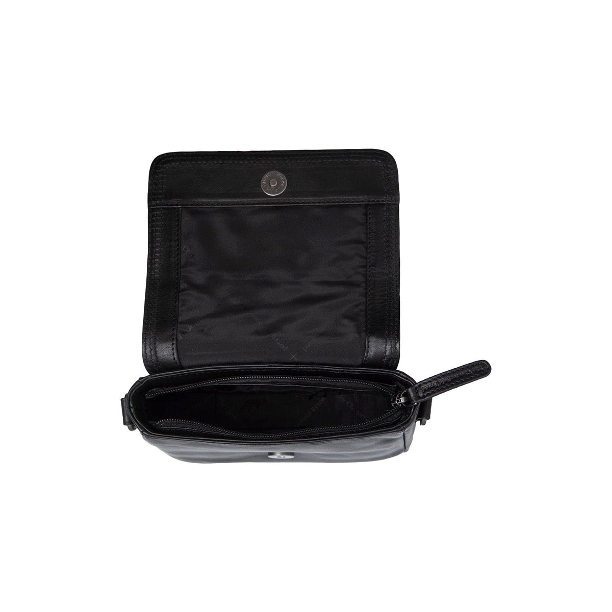 Solid Antique Brass Hardware &amp; Heavy-Duty Dual Zipper Detail on Marcella Full-Grain Leather Shoulder Bag för Dam