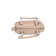 Solid Antique Brass Hardware &amp; Heavy-Duty Dual Zipper Detail on Marvos Full-Grain Leather Shoulder Bag för Dam