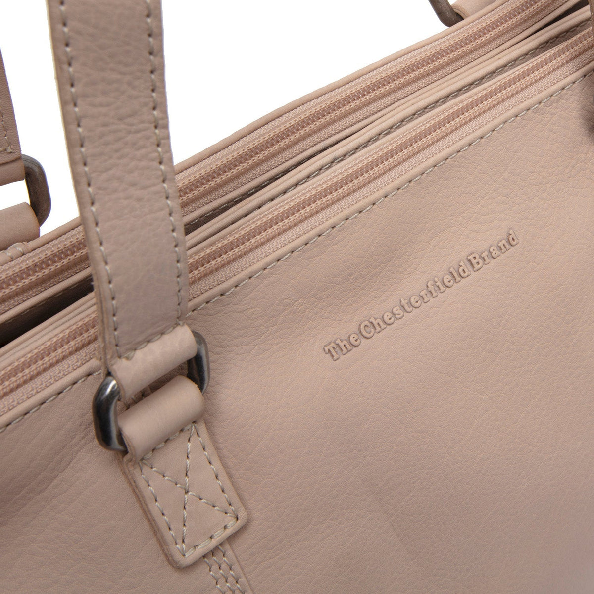 Marvos Full-Grain Leather Shoulder Bag för Dam - Structured Side Profile Showing Gusset Depth &amp; Expansion Capacity