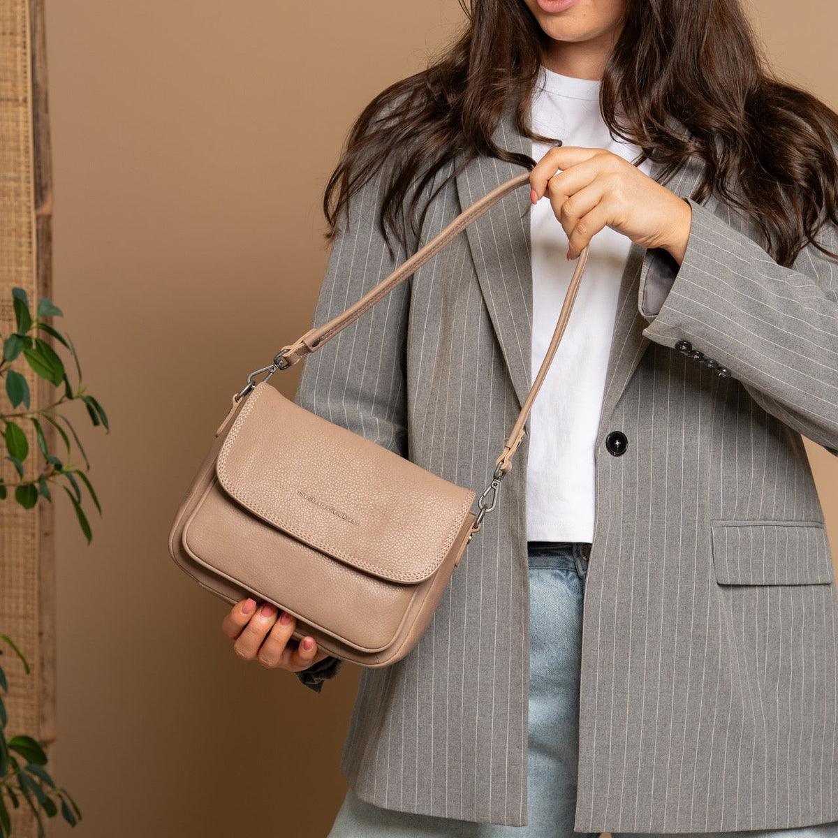 Miloa Full-Grain Leather Shoulder Bag för Dam – alternate product view 3
