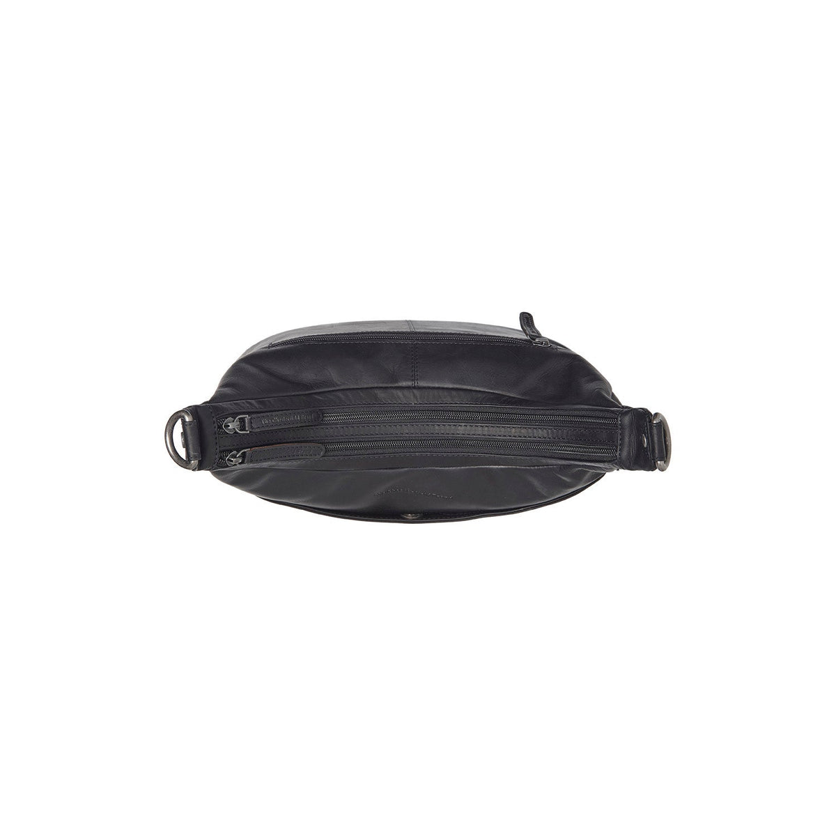 Solid Antique Brass Hardware &amp; Heavy-Duty Dual Zipper Detail on Olvia Full-Grain Leather Shoulder Bag för Dam