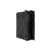Osuna Full-Grain Leather Shoulder Bag för Dam - Structured Side Profile Showing Gusset Depth &amp; Expansion Capacity