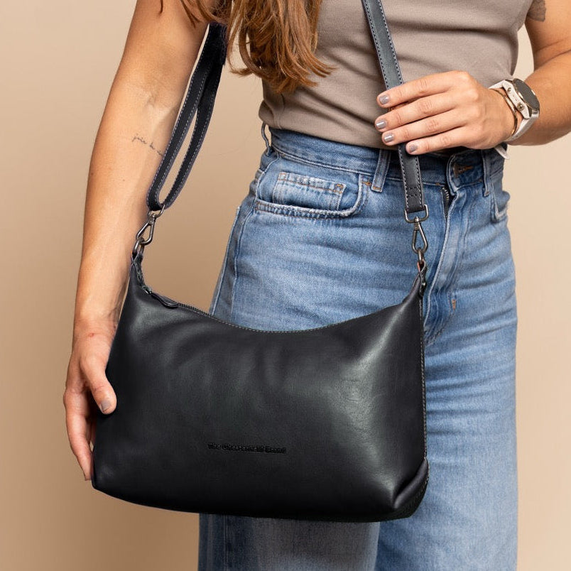 Skara Full-Grain Leather Shoulder Bag för Dam