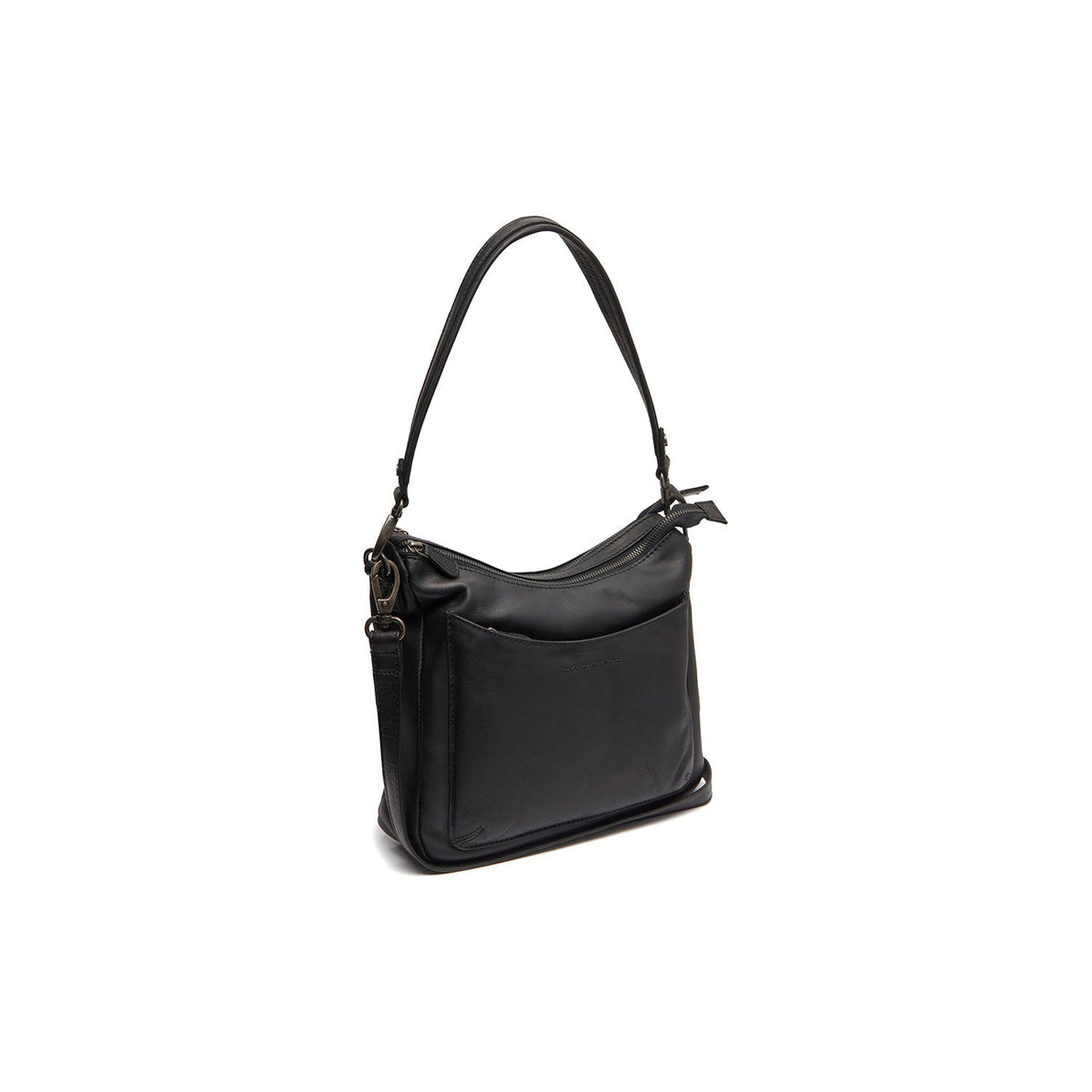 Tivra Full-Grain Leather Shoulder Bag för Dam in Classic 100% Full-Grain Leather - Full Exterior Front Profile View | Buy Online