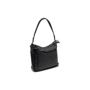 Tivra Full-Grain Leather Shoulder Bag för Dam in Classic 100% Full-Grain Leather - Full Exterior Front Profile View | Buy Online