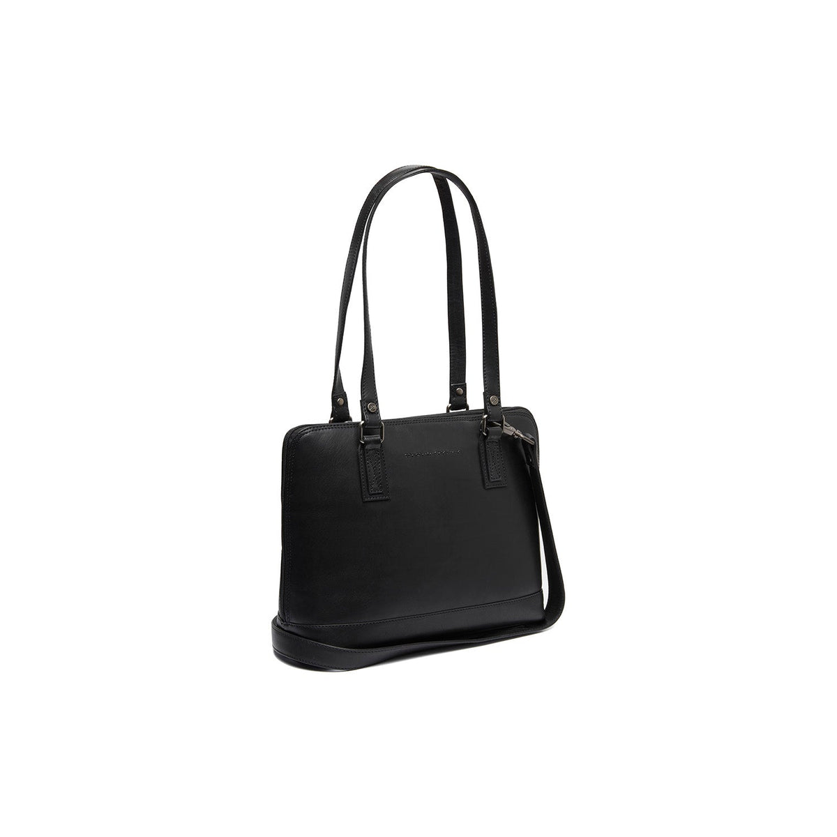 Viamonte Full-Grain Leather Shoulder Bag för Dam in Classic 100% Full-Grain Leather - Full Exterior Front Profile View | Buy Online