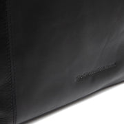 
Classic 100% Full-Grain leather Bag - Bakifrån med förstärkta läderremmar och sömmar