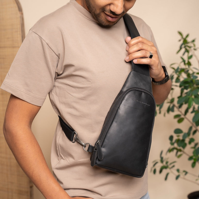 Leather Sling Bag Bowey för Dam