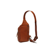 Cognac Leather Sling Bag Riga för Dam, detail view 5