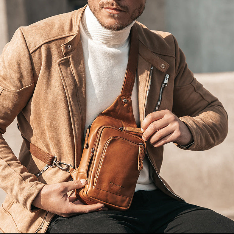 Leather Sling Bag Riga för Dam – alternate product view 2