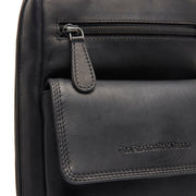Leather Sling Bag Turelle för Dam - Structured Side Profile Showing Gusset Depth &amp; Expansion Capacity