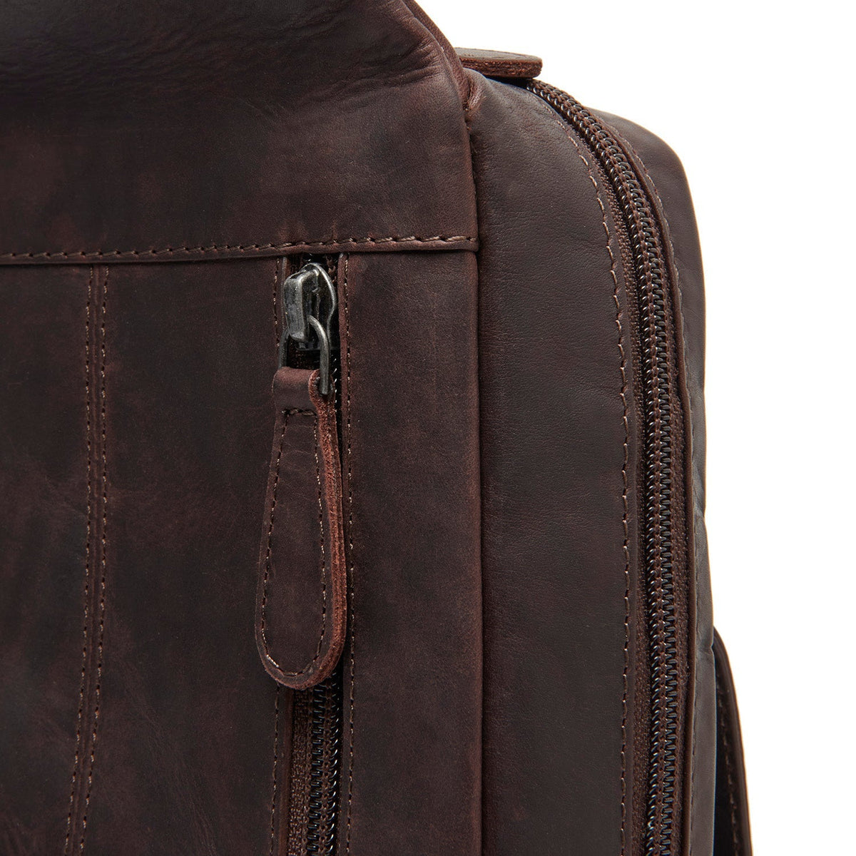 Brown Leather Sling Bag Turelle för Dam, detail view 3