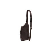 Brown Leather Sling Bag Turelle för Dam, detail view 6