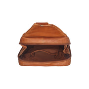 Cognac Leather Sling Bag Turelle för Dam, detail view 4