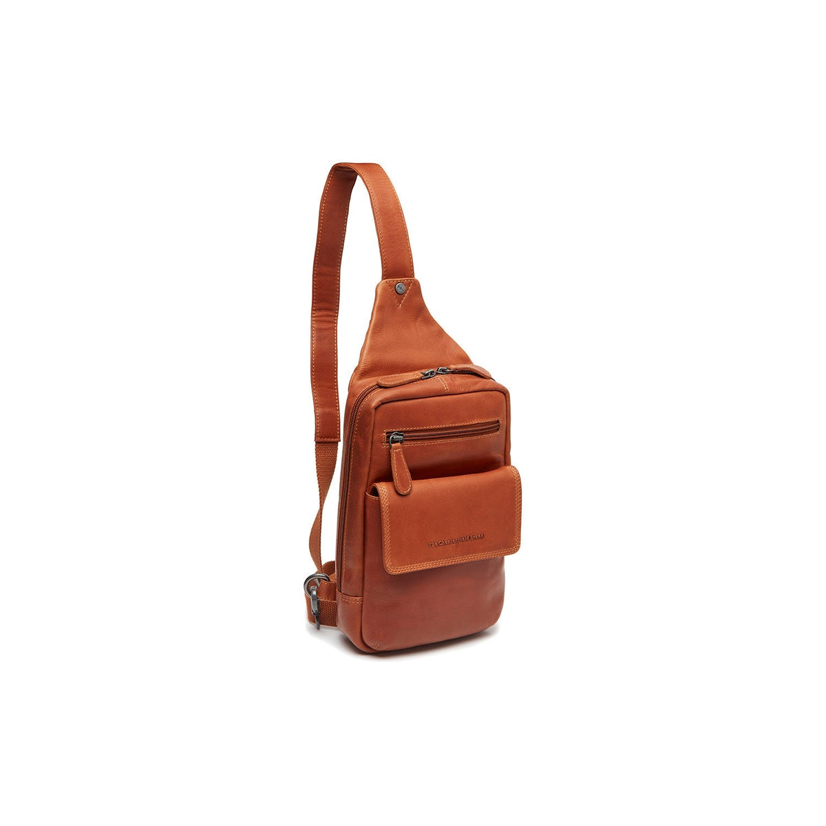 Cognac Leather Sling Bag Turelle för Dam, front view