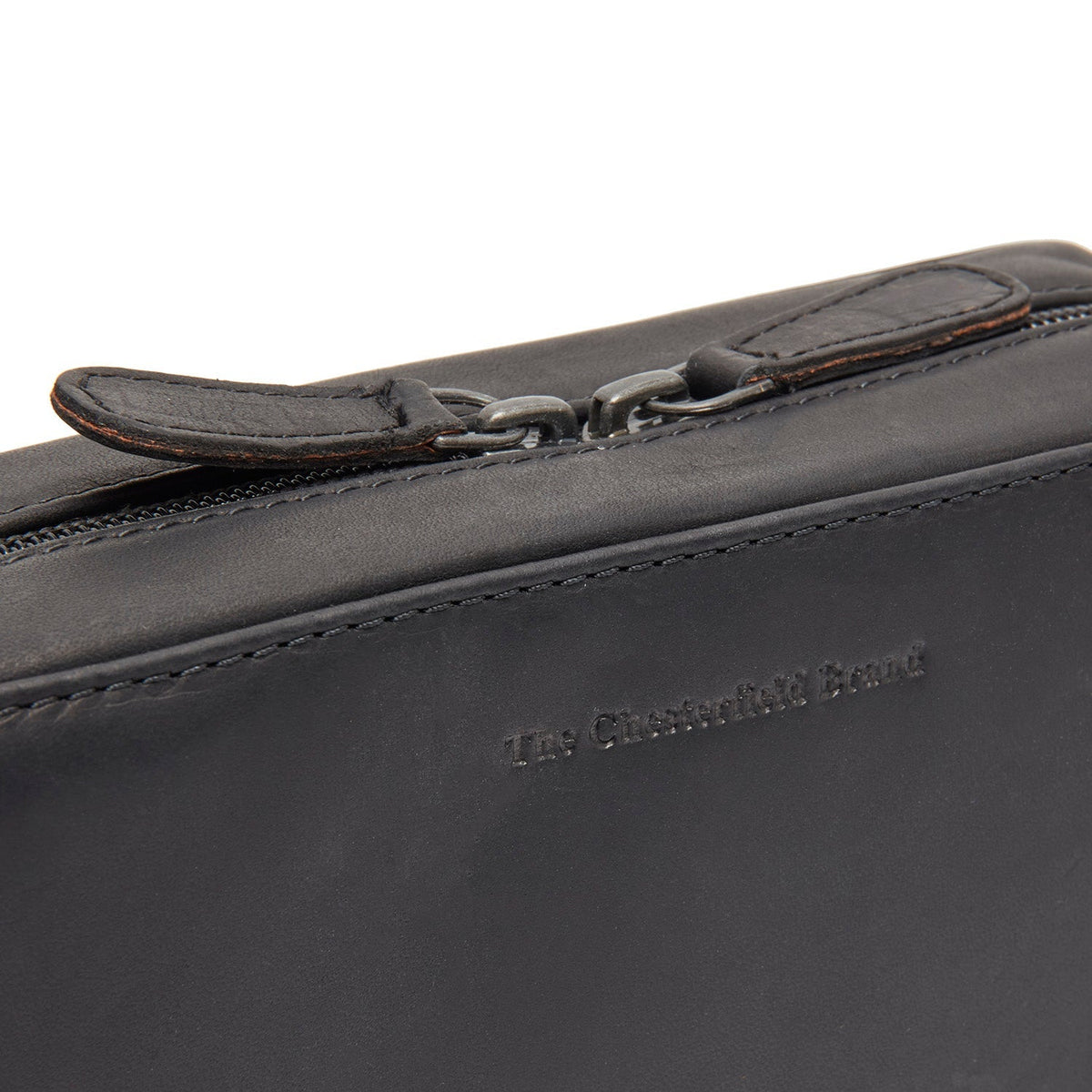 Leather Tech-Organizer Ardan för Dam - Lateral Side Profile View Showing Sleeve Cut &amp; Athletic Taper Fit