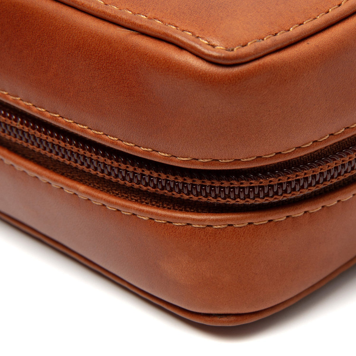 Cognac Leather Tech-Organizer Ardan för Dam, detail view 3