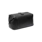 Biassa Full-Grain Leather Toiletry Bag för Dam in Classic 100% Full-Grain Leather - Front Profile View &amp; Tailored Silhouette | Buy Online