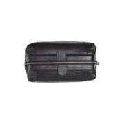 Biassa Full-Grain Leather Toiletry Bag för Dam - Lateral Side Profile View Showing Sleeve Cut &amp; Athletic Taper Fit