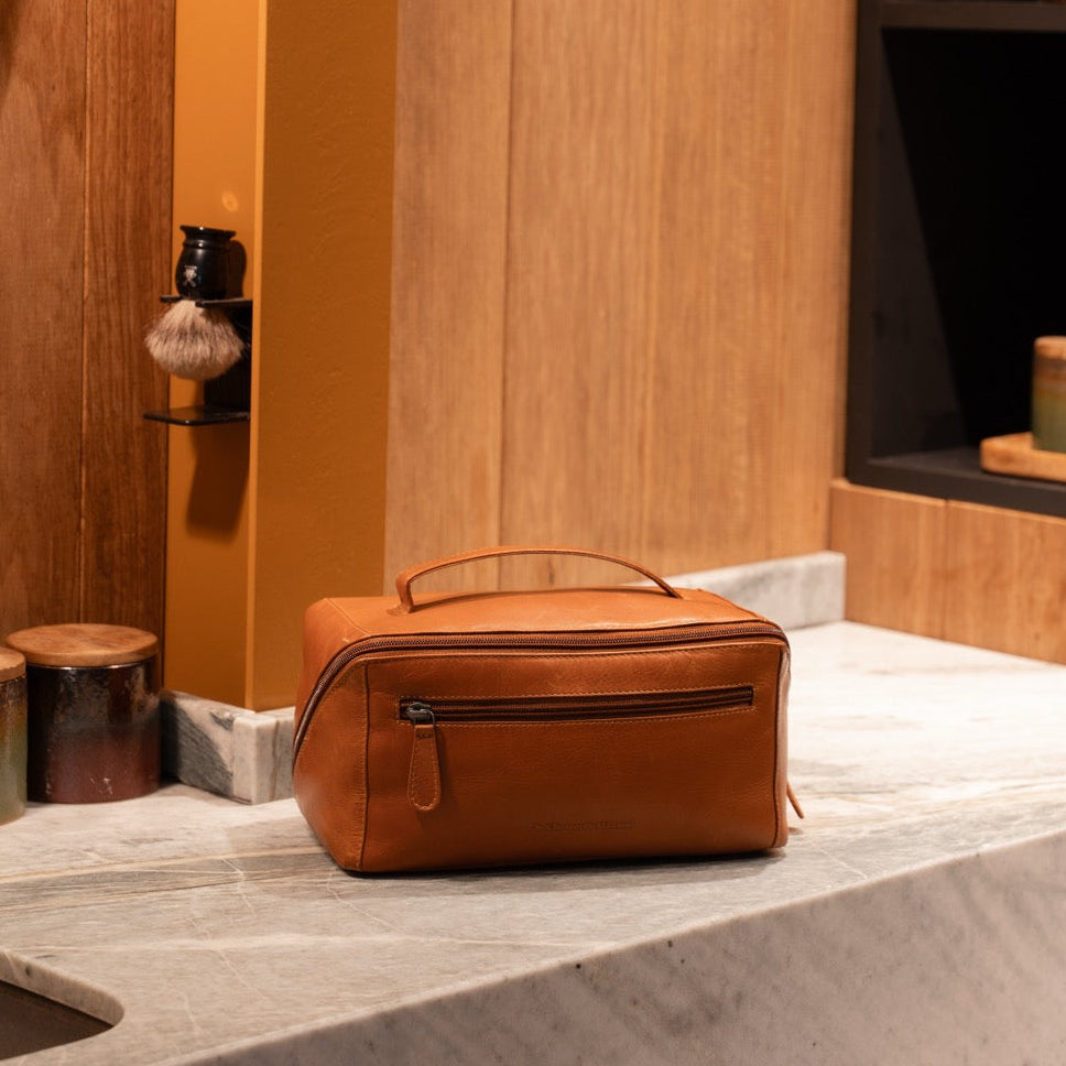 Elmia Full-Grain Leather Toiletry Bag för Dam – alternate product view 3