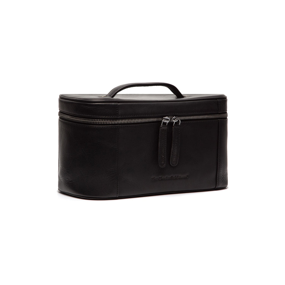 Limone Full-Grain Leather Toiletry Bag för Dam in Classic 100% Full-Grain Leather - Front Profile View &amp; Tailored Silhouette | Buy Online
