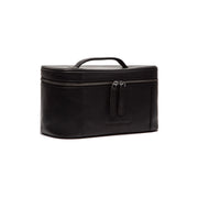 Limone Full-Grain Leather Toiletry Bag för Dam in Classic 100% Full-Grain Leather - Front Profile View &amp; Tailored Silhouette | Buy Online