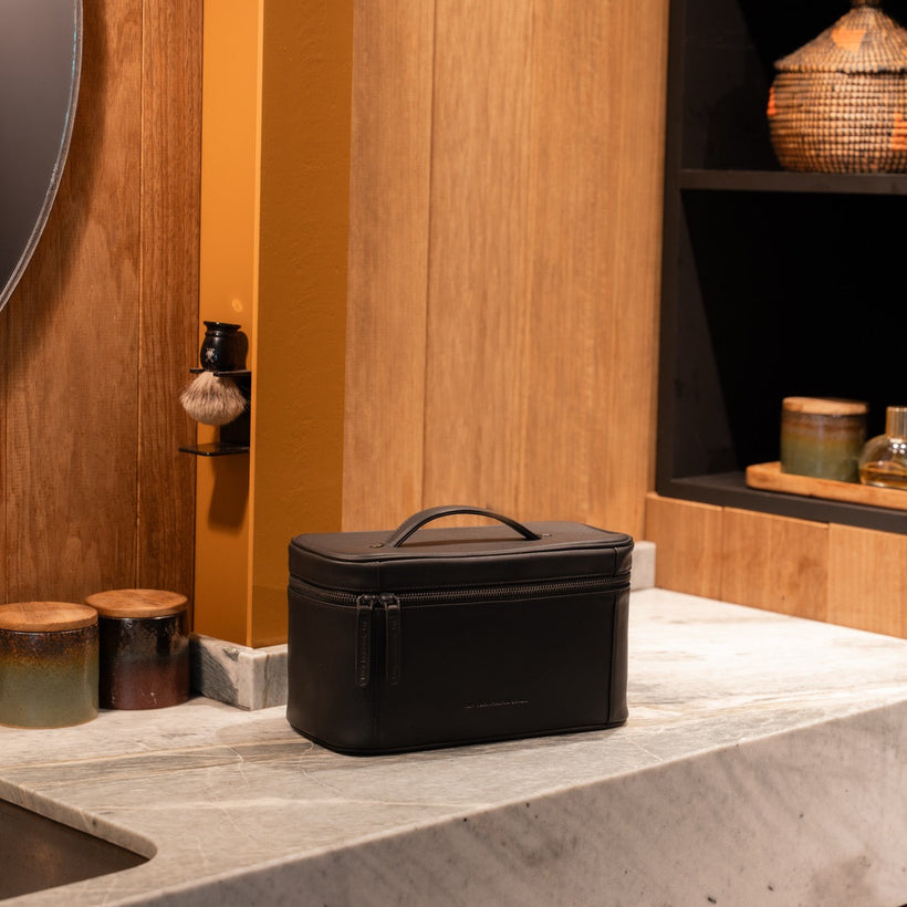 Limone Full-Grain Leather Toiletry Bag för Dam