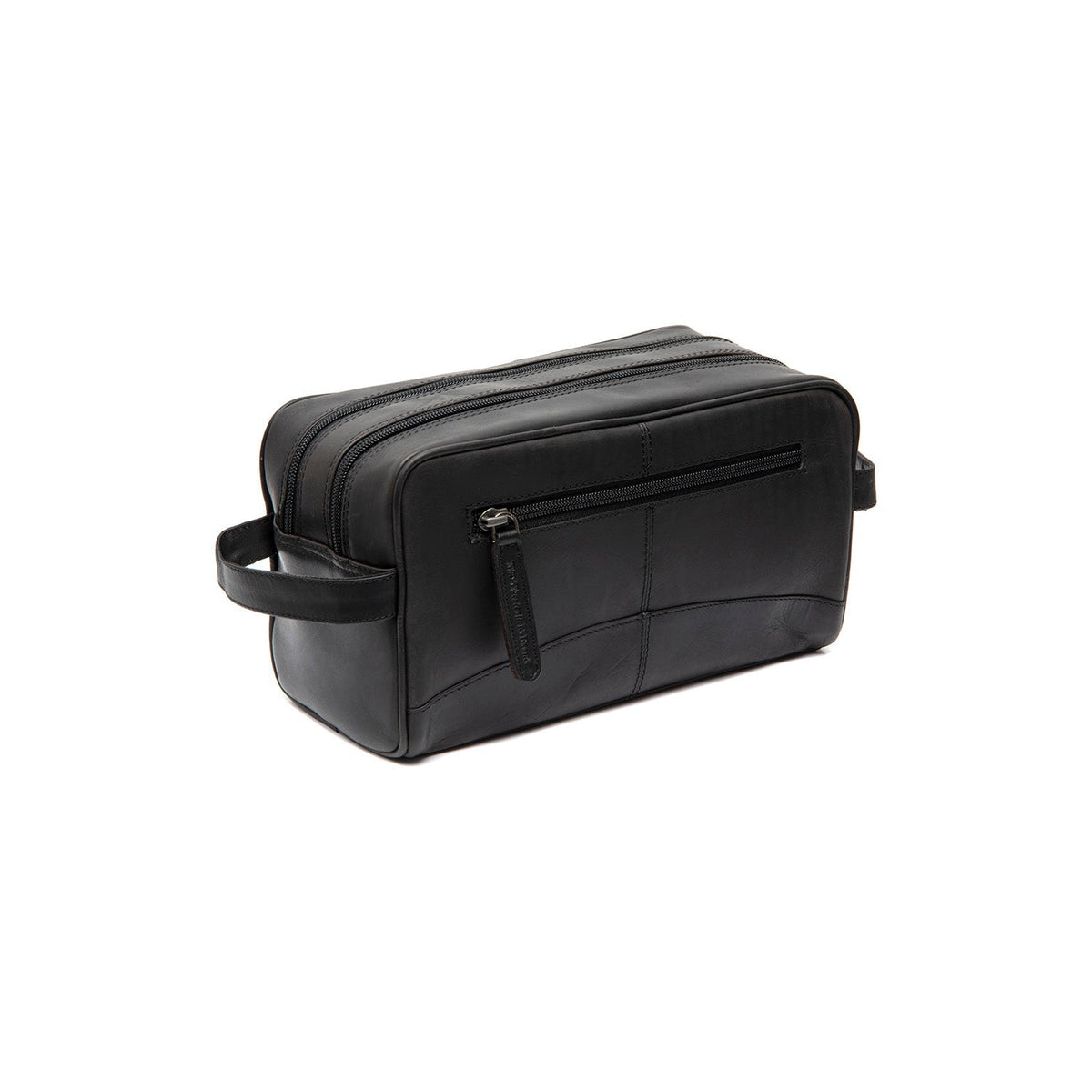 Styled Fit Perspective of Stacey Full-Grain Leather Toiletry Bag för Dam on Model - Natural Daylight Drape